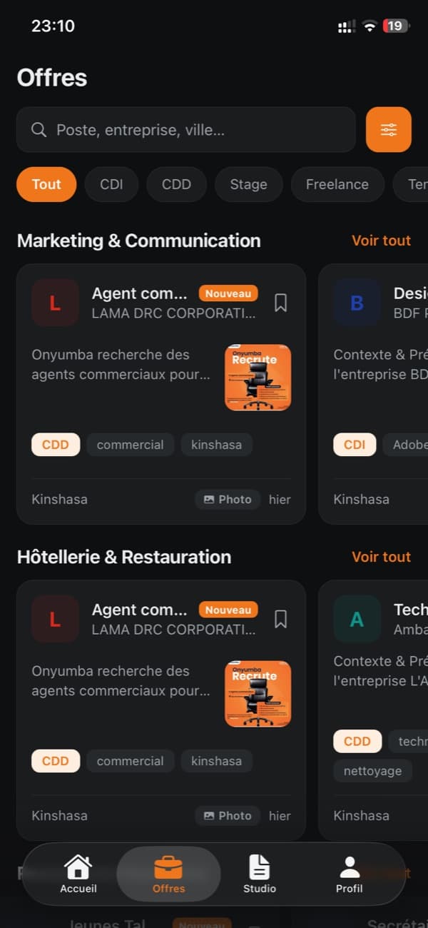 Offres — application Find Job